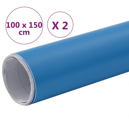 vidaXL Films de voiture 2 pcs Bleu mat 100x150 cm