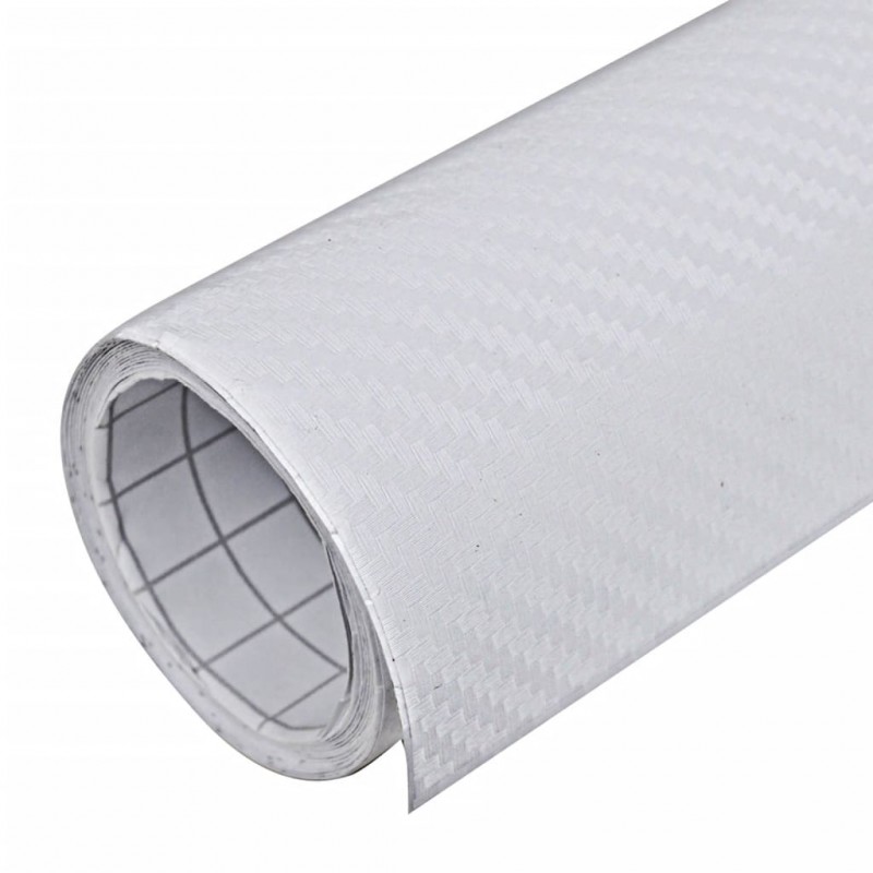 vidaXL Films 3D de voiture 2 pcs Blanc 100x150 cm+50x150 cm