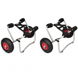 vidaXL Chariots pour kayak 2 pcs Aluminium