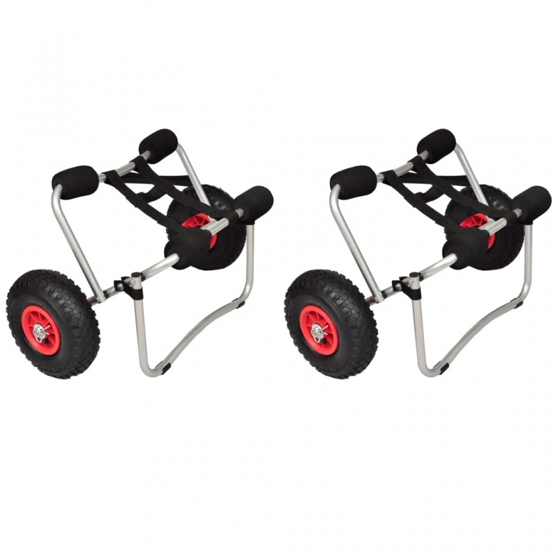 vidaXL Chariots pour kayak 2 pcs Aluminium