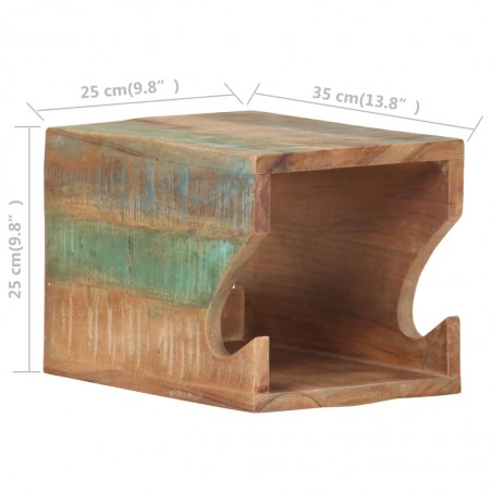 vidaXL Support mural de vélos 35x25x25 cm Bois de récupération massif