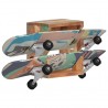 vidaXL Support mural planche à roulettes 25x20x30 cm Bois récupération vidaXL Support mural planche à roulettes 25x20x30 cm Bois récupération