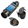 Fiche testeur 7-broches 12 V + 2 adaptateurs ProPlus 343524. Fiche testeur 7-broches 12 V + 2 adaptateurs ProPlus 343524.