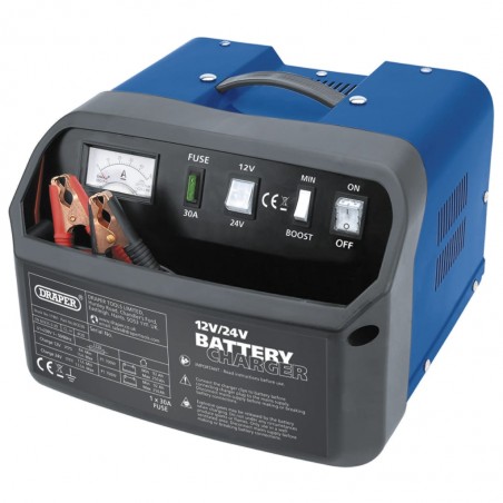 Draper Tools Chargeur de batterie 28,5x28x20 cm 12/24 V 15 A