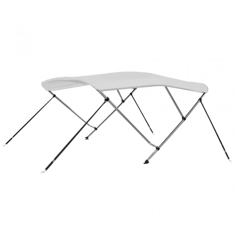vidaXL Auvent bimini à 3 arceaux Blanc 183x140x137 cm