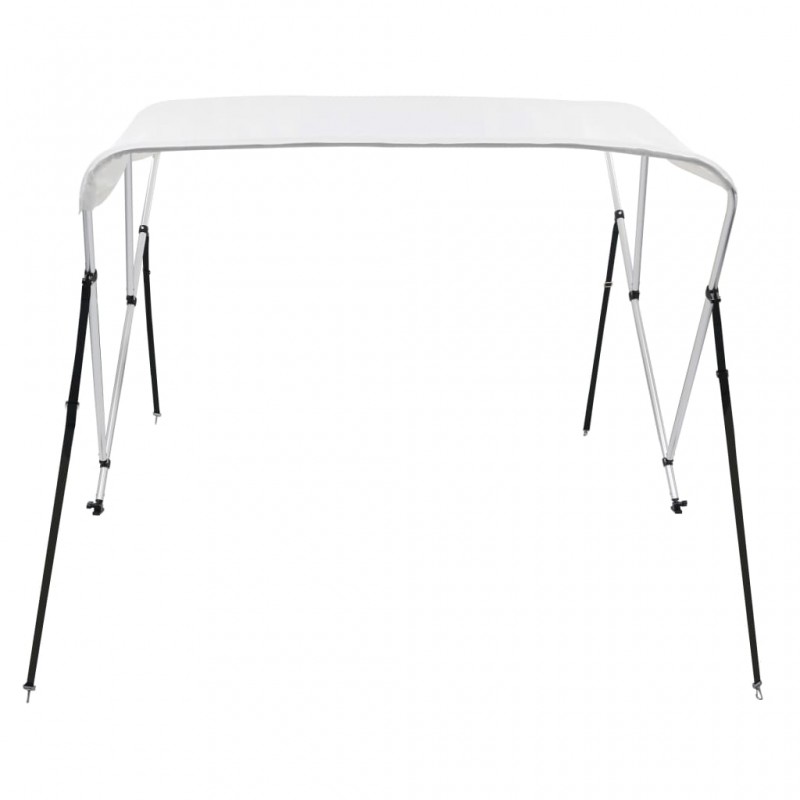 vidaXL Auvent bimini à 3 arceaux Blanc 183x140x137 cm
