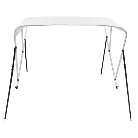 vidaXL Auvent bimini à 3 arceaux Blanc 183x140x137 cm