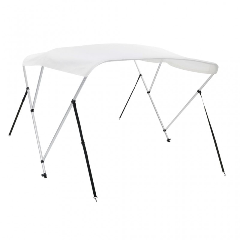 vidaXL Auvent bimini à 3 arceaux Blanc 183x140x137 cm