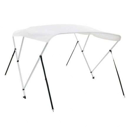 vidaXL Auvent bimini à 3 arceaux Blanc 183x140x137 cm