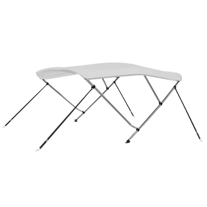 vidaXL Auvent bimini à 3 arceaux Blanc 183x160x137 cm
