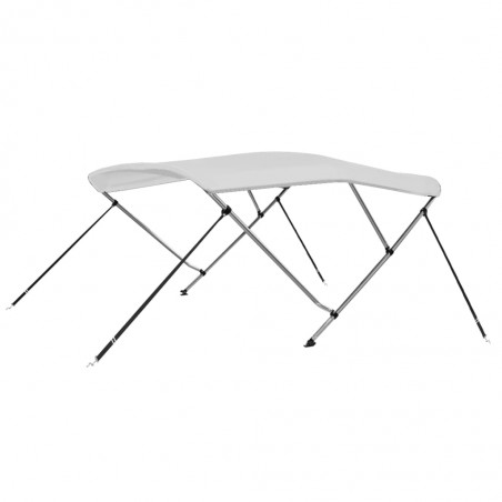 vidaXL Auvent bimini à 3 arceaux Blanc 183x160x137 cm