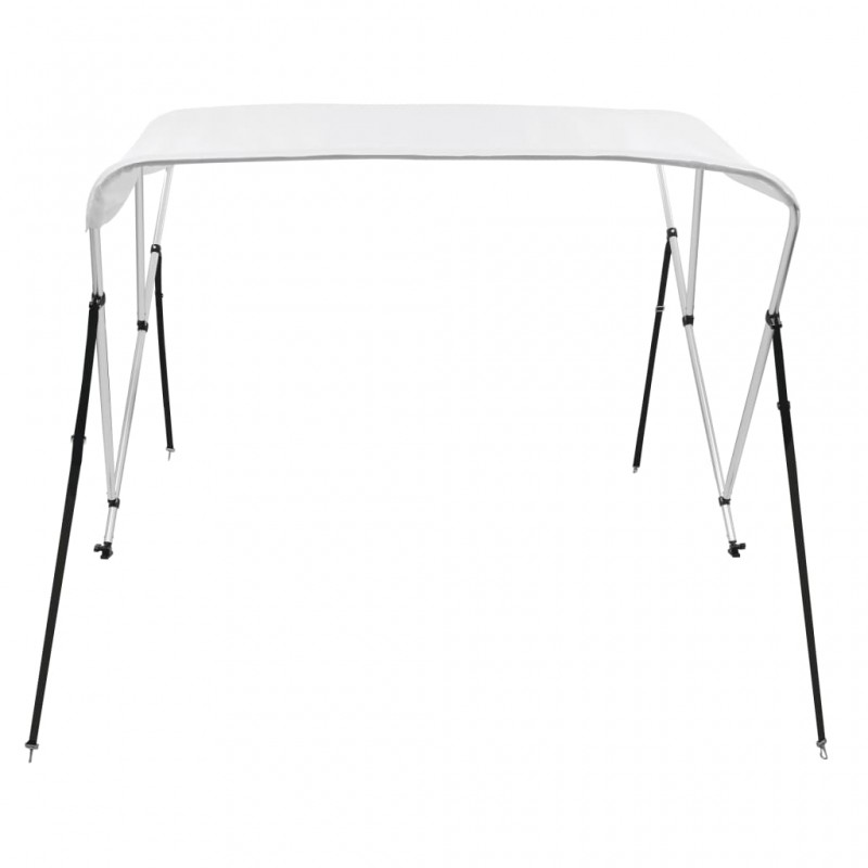 vidaXL Auvent bimini à 3 arceaux Blanc 183x160x137 cm