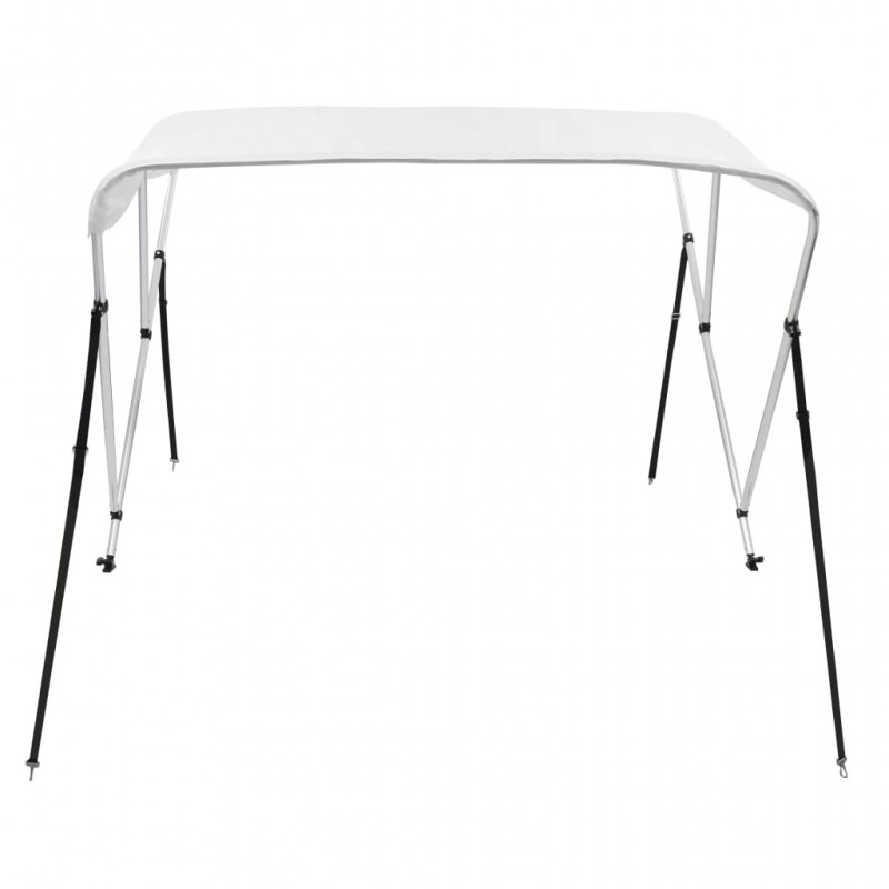 vidaXL Auvent bimini à 3 arceaux Blanc 183x196x137 cm