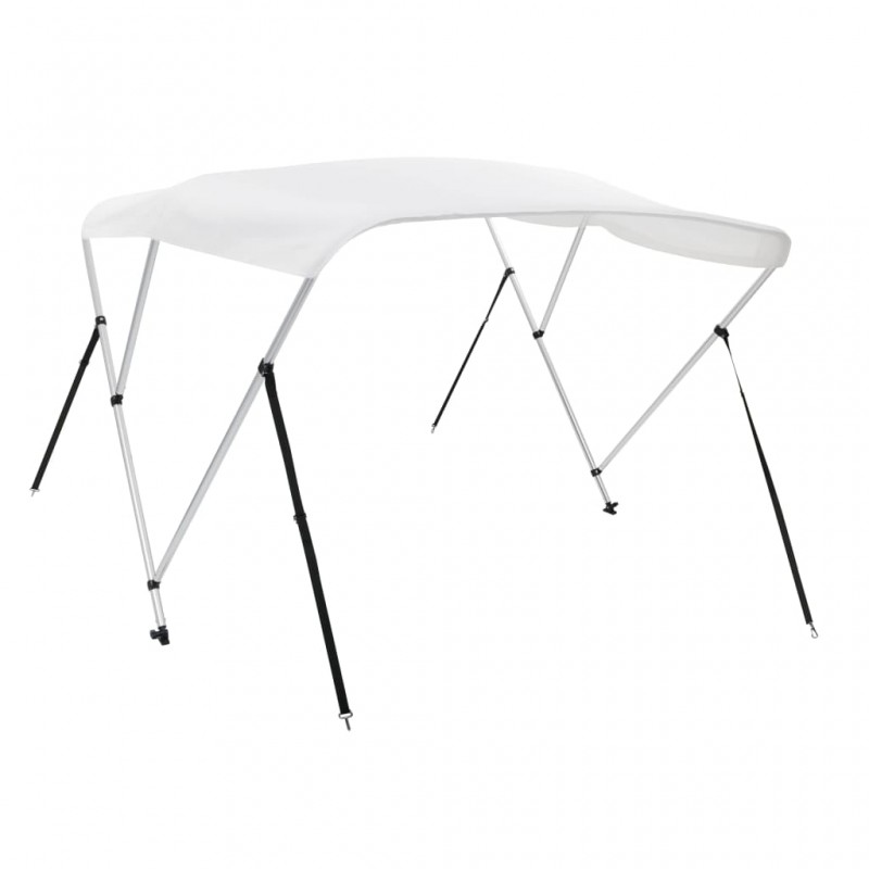vidaXL Auvent bimini à 3 arceaux Blanc 183x196x137 cm