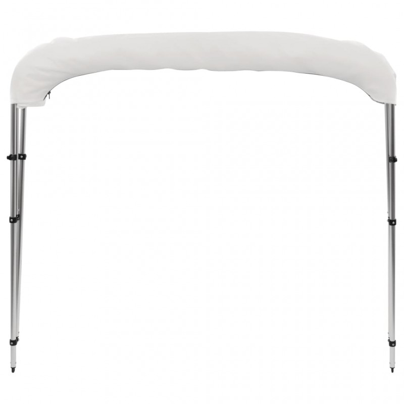 vidaXL Auvent bimini à 3 arceaux Blanc 183x196x137 cm