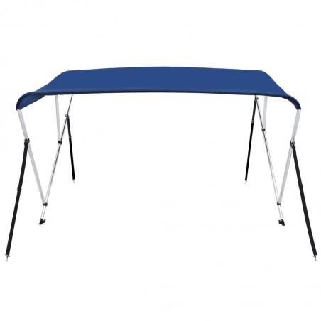 vidaXL Auvent bimini à 3 arceaux Bleu 183x140x137 cm