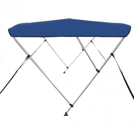 vidaXL Auvent bimini à 3 arceaux Bleu 183x140x137 cm