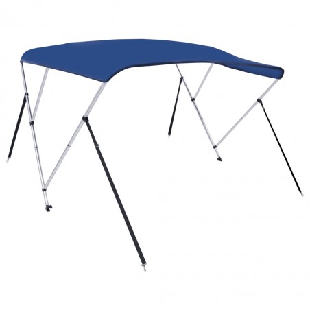 vidaXL Auvent bimini à 3 arceaux Bleu 183x160x137 cm