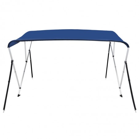 vidaXL Auvent bimini à 3 arceaux Bleu 183x160x137 cm