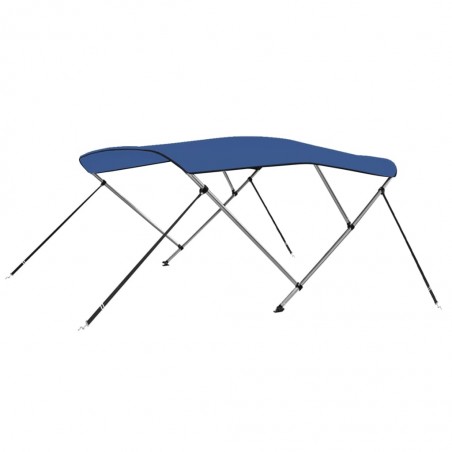 vidaXL Auvent Bimini à 3 arceaux Bleu 183x180x137 cm