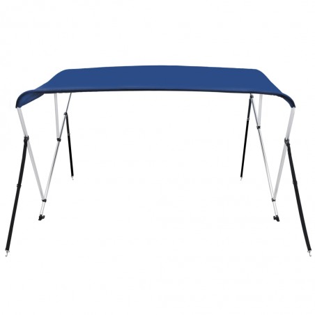 vidaXL Auvent Bimini à 3 arceaux Bleu 183x180x137 cm