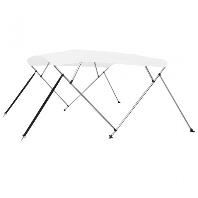vidaXL Auvent Bimini à 4 arceaux Blanc 243x180x137 cm