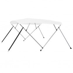 vidaXL Auvent Bimini à 4 arceaux Blanc 243x196x137 cm