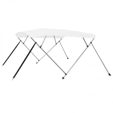 vidaXL Auvent Bimini à 4 arceaux Blanc 243x196x137 cm