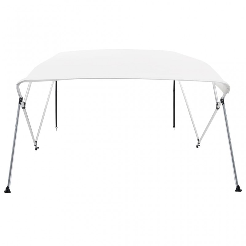 vidaXL Auvent Bimini à 4 arceaux Blanc 243x210x137 cm