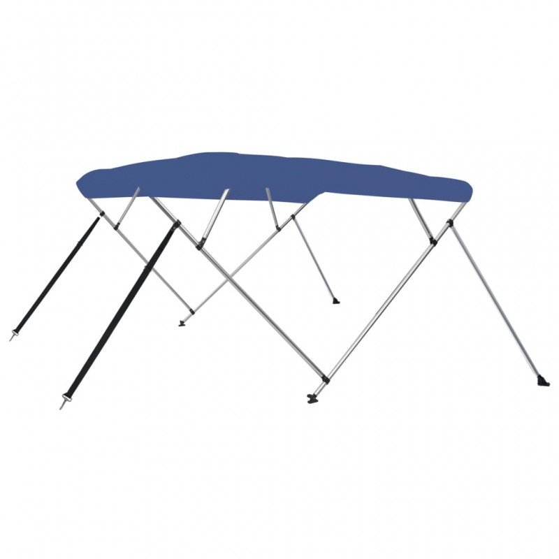 vidaXL Auvent Bimini à 4 arceaux Bleu 243x180x137 cm