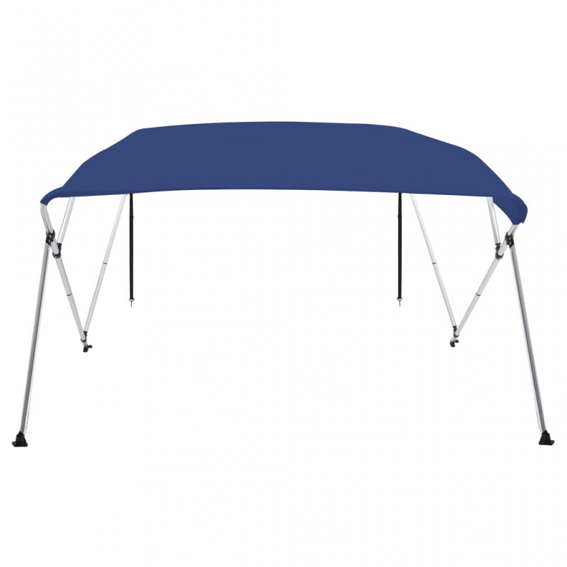 vidaXL Auvent Bimini à 4 arceaux Bleu 243x196x137 cm