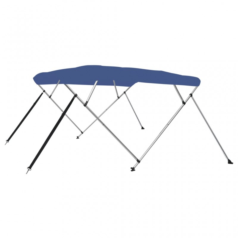 vidaXL Auvent Bimini à 4 arceaux Bleu 243x210x137 cm