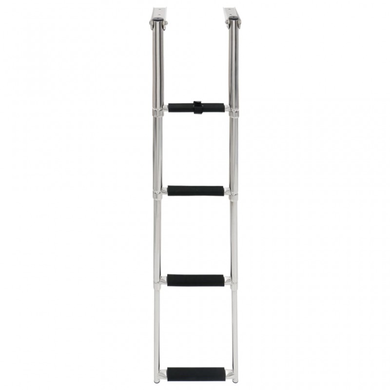 vidaXL Échelle d'embarquement pliable 4 marches Acier inoxydable