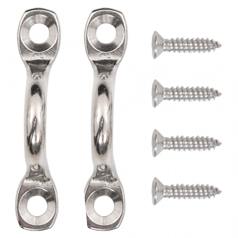 vidaXL Sangles de toit bimini 2 pcs Tissu et acier inoxydable