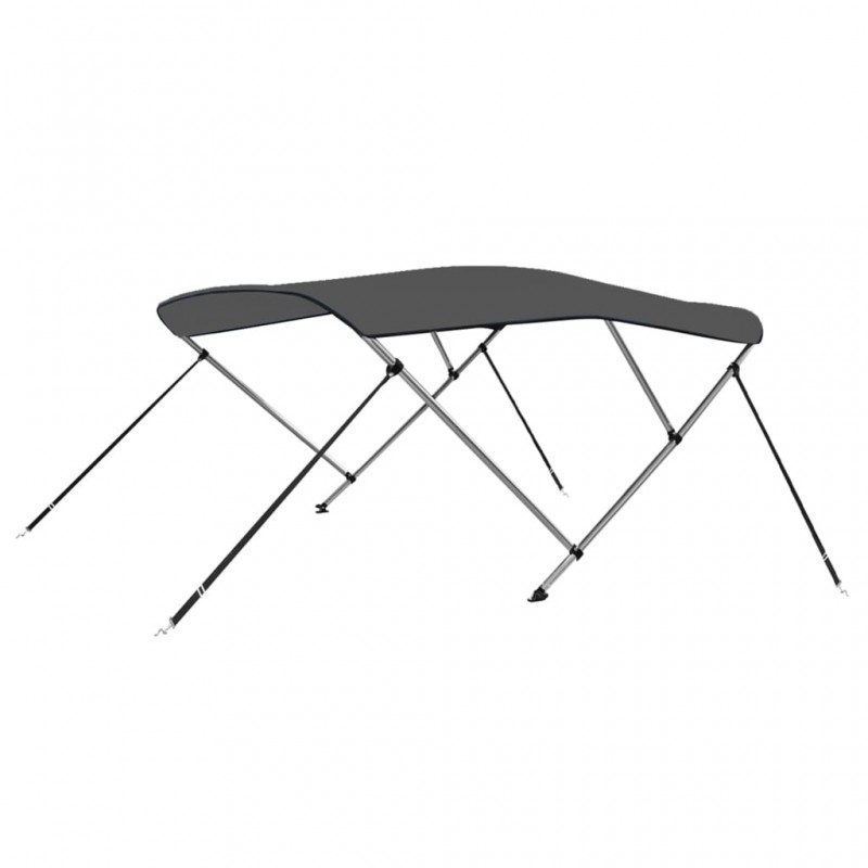 Auvent bimini à 3 arceaux Anthracite 183x160x137 cm