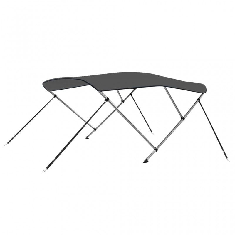 Auvent bimini à 3 arceaux Anthracite 183x180x137 cm