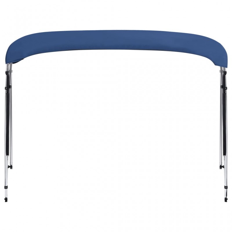 Auvent Bimini à 4 arceaux Bleu marine 243x(230-244)x137 cm