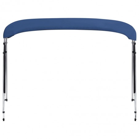 Auvent Bimini à 4 arceaux Bleu marine 243x(230-244)x137 cm