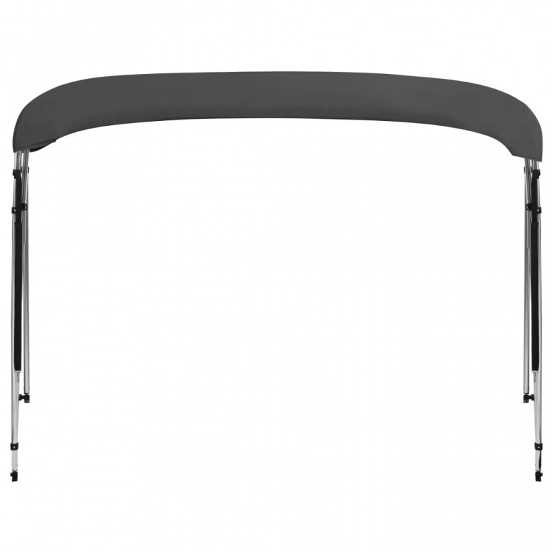 Auvent Bimini à 4 arceaux Anthracite 243x(230-244)x137 cm