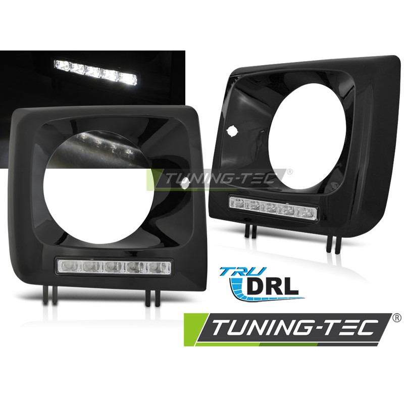 Phares TUBE LIGHT DRL Noir pour MERCEDES W461, W463 01-12