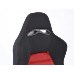 Sièges sport FK demi-sièges baquets Set Edition 3 tissu rouge / noir