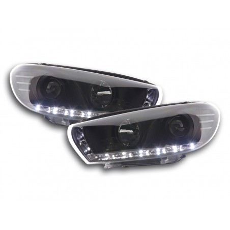 Phare Daylight LED DRL look VW Scirocco 3 Type 13 08- noir