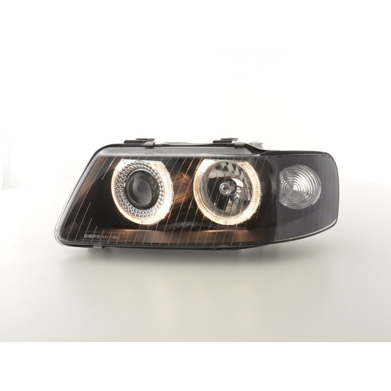 Phare Angel Eye Audi A3 type 8L 01-03 noir