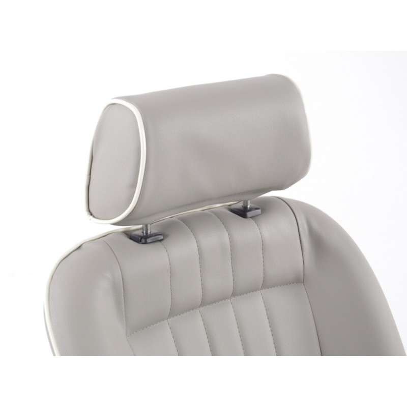 Sièges baquets complets FK Oldtimersitze Car au look rétro gris / blanc