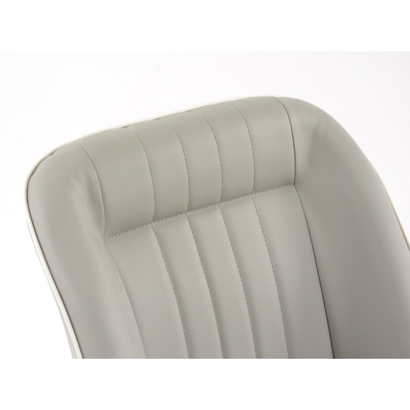 Sièges baquets complets FK Oldtimersitze Car au look rétro gris / blanc