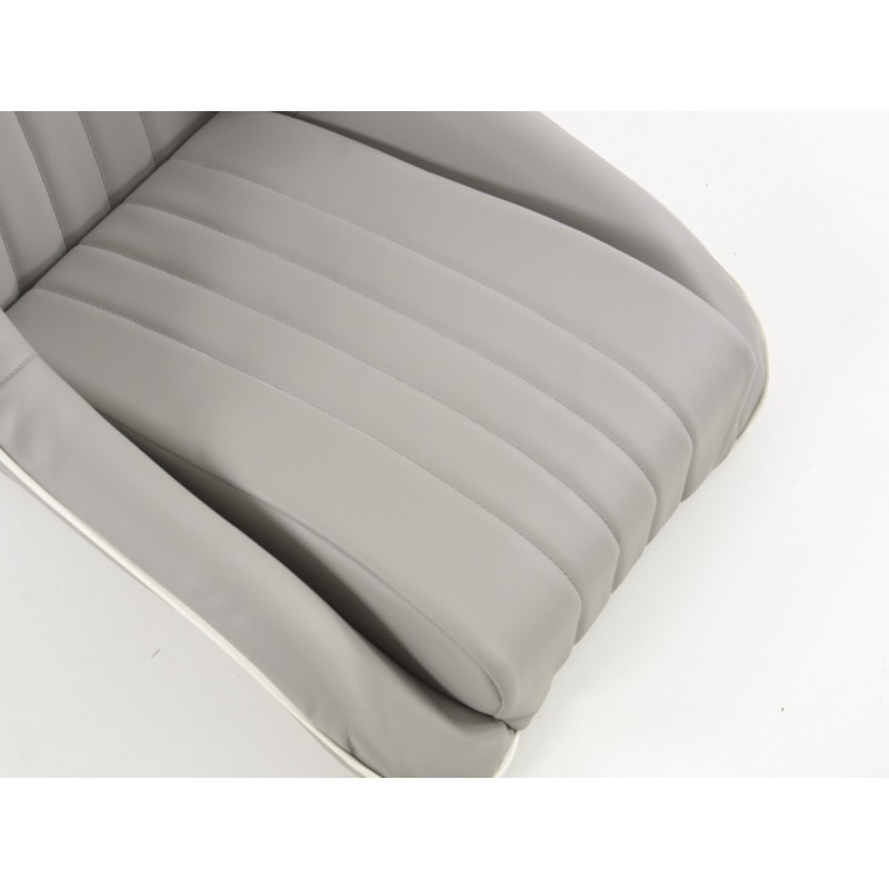 Sièges baquets complets FK Oldtimersitze Car au look rétro gris / blanc