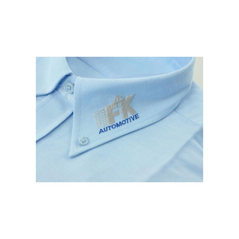 Chemise business FK à manches courtes taille 41 en coton bleu