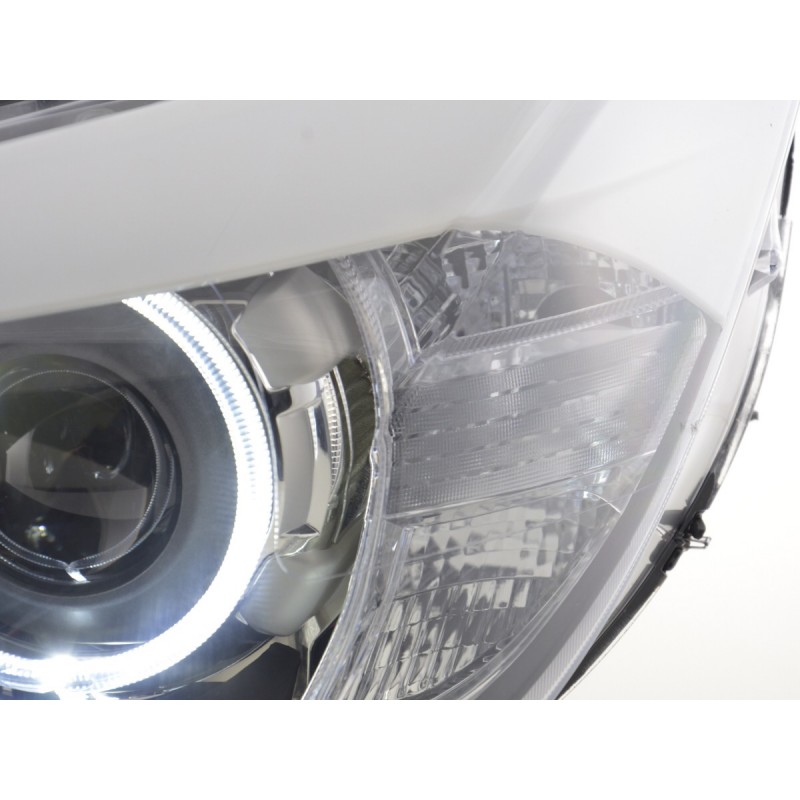 Phares Angel Eyes LED BMW X1 E84 09-12 noir