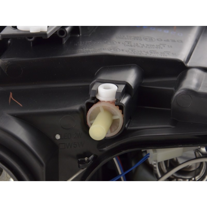 Phares Angel Eyes LED BMW X1 E84 09-12 noir