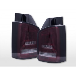 Feux arrière LED VW T6 à partir de 2016 version porte hayon rouge/fumée